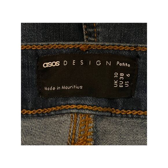 ASOS shorts denim high rise lift and contour size 6 Petite 6P - Picture 3 of 3